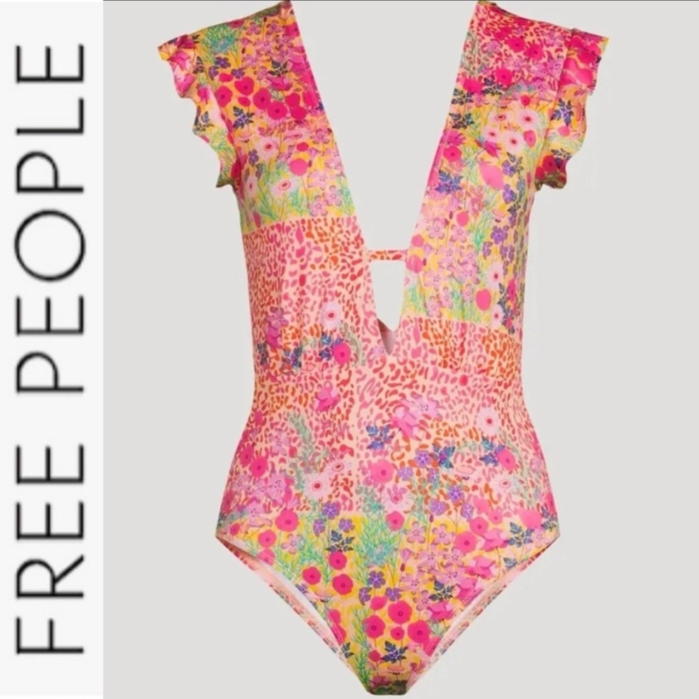 LAST DAY NWT FP Roopa Pemmaraju Beth Richard’s Sophia OnePiece Purple Garden - Picture 1 of 12